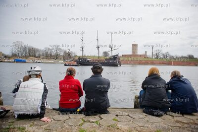Gdansk. Nowy Port. Bitwa morska na Martwej Wisle na...
