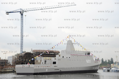 Gdansk  Stocznia Remontowa Shipbuilding Chrzest i wodowanie...