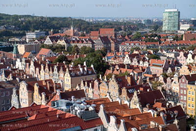 Gdańsk widziany z wieży Ratusza Głównego Miasta....
