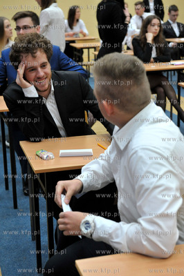 Egzamin maturalny w XX LO w Gdansku w dzielnicy Piecki-Migowo,...