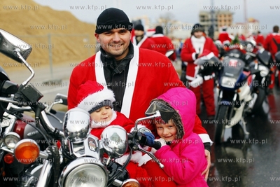 Gdansk Zaspa. Motocyklowa Parada Mikolajow. Jest to...