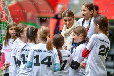 Mecz drużyn influencerek na Polsat Plus Arenie Gdańsk...