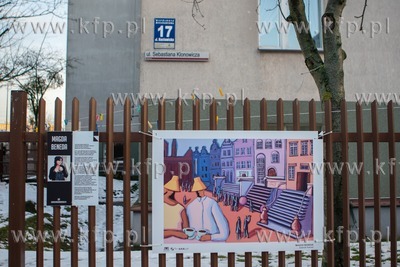 21xGdańsk - Wystawa na płocie przy ulicy Klonowicza...
