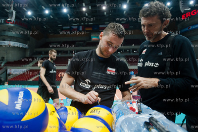Gdansk. Ergo Arena. Trening reprezentacji Polski w...