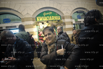 Zwiedzanie wiezy Dworca Glownego w Gdansku. Podczas...