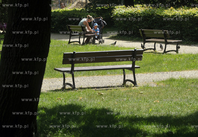 Gdansk Dolny Wrzeszcz. Park Kuzniczki na styku ul....