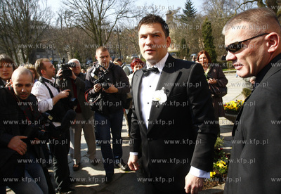 Gdansk. Katedra Oliwska. Slub Dariusza Michalczewskiego...