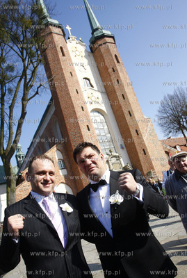 Gdansk. Katedra Oliwska. Slub Dariusza Michalczewskiego...