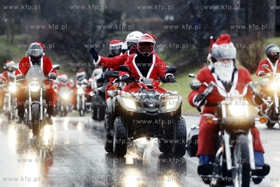 Gdansk Zaspa. Motocyklowa Parada Mikolajow. Jest to...