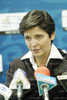 Wizyta minister sportu Joanny Muchy w Gdansku. Nz konferencja...