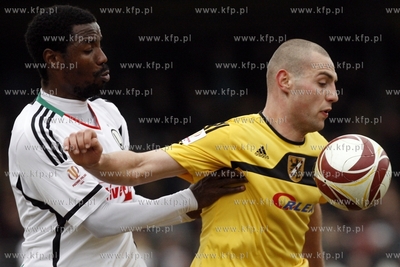 Wejherowo. Cwiercfinal Pucharu Polski w pilce noznej...