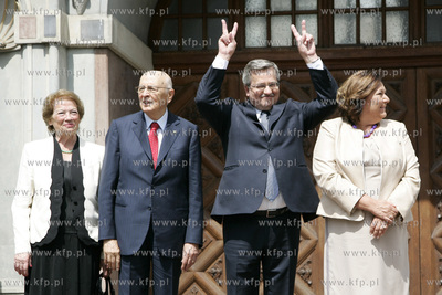 Gdansk. Dwor Artusa. Powitanie przez Prezydenta RP...