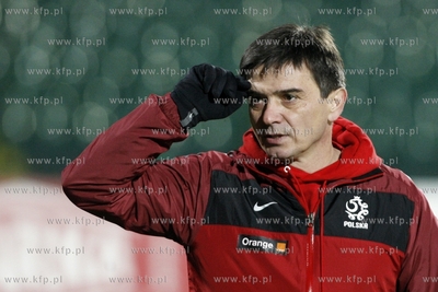 Gdansk. Stadion przy ul. Traugutta. Trening reprezentacji...