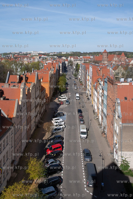 Widok na Gdańsk i ul. Szeroką z Żurawia. 11.04.2024...