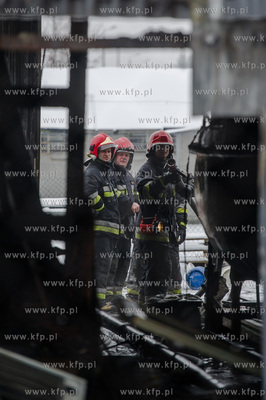 Gdansk. Ujescisko. Ugaszony przez Straz Pozarna pozar...
