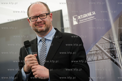 Gdansk. Terminal kontenerowy DCT. Uroczystosc inauguracji...