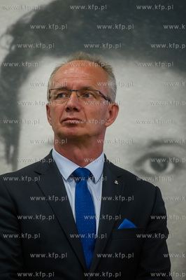 Gdańsk. Historyczna sala BHP. Konferencja prasowa...