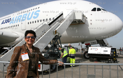 Berlin, ILA Air Show 2008. Poslanka Joanna Senyszyn...