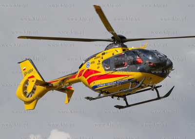Gdansk,Rebiechowo. Nz. Eurocopter 135 Lotniczego Pogotowia...