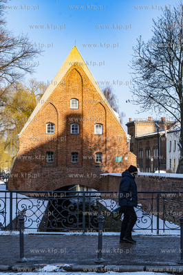 Gdańsk. Ostatni odcinek Kanału Raduni przepływajacy...