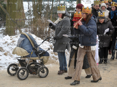 Orszak Trzech Kroli z okazji ich swieta. Pochod Trzech...