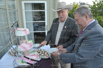 Imieniny Lecha Walesy w jego domu na ul. Polanki w...