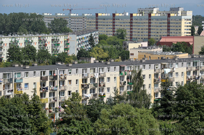 Gdansk Przymorze. Domy na ul. Opolskiej, w oddali tzw....