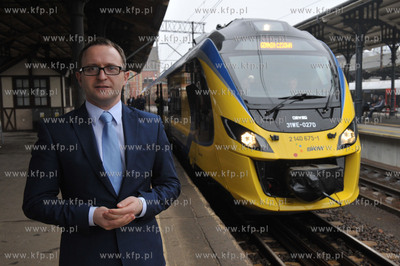 Gdansk, Dworzec Glowny PKP. Inauguracyjny, pierwszy...