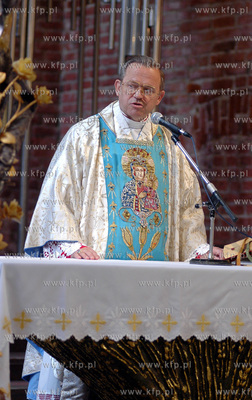 Niedzielna msza odprawiona w kosciele sw. Brygidy w...