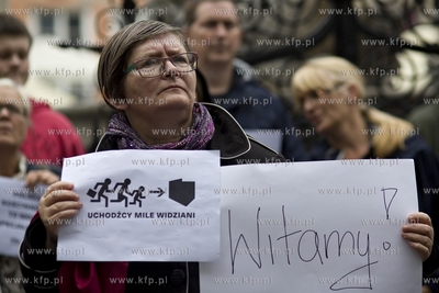 Gdańsk. Długi Targ. Manifestacja za przyjęciem uchodźców.
12.09.2015
fot....