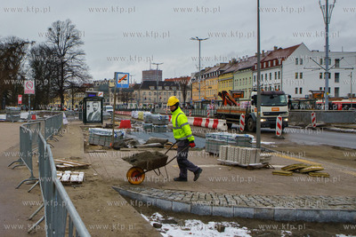 Prace związane z przebudową przejść dla pieszych...