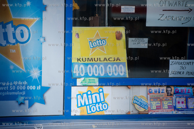 Gdansk. Wrzeszcz. Kolektura Lotto. Kumulacja 40 000...