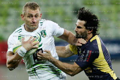 Gdansk. PGE Arena. Mecz ekstraklasy rugby. Derby trojmiasta...