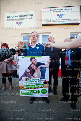 Gdansk. Zajezdnia Tramwajowa ZKM. Konferencja prasowa...