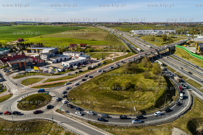 Węzeł na trasie S6 na wysokości Straszyna. 11.05.2017...