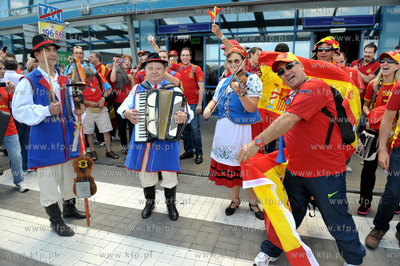 Gdansk. Port Lotniczy im. Lecha Walesy. Kapela kaszubska...