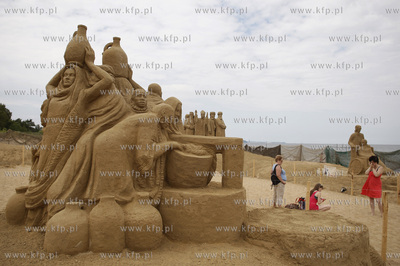 Gdansk Jelitkowo. Gdanski Festiwal Rzezby z Piasku....
