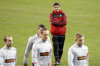Gdansk. PGE Arena. Nz trening reprezentacji Polski...