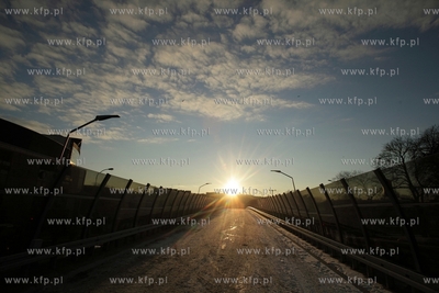 Gdansk. Wiadukt nad Grunwaldzka w ciagu budowanejTrasy...