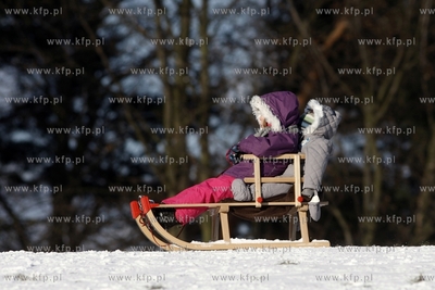 Sanki w Parku Ronalda Reagana w Gdansku.
19.01.2014
fot....