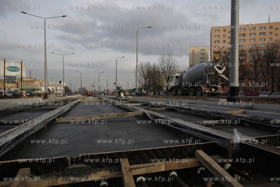 Budowa linii tramwajowej na gdańskiej Morenie. 25.02.2015...