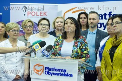 Konferencja prasowa  posłanek Platformy Obywatelskie...