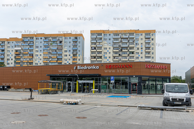 Gdańsk Zaspa. Budowa pawilonów handlowych przy al....