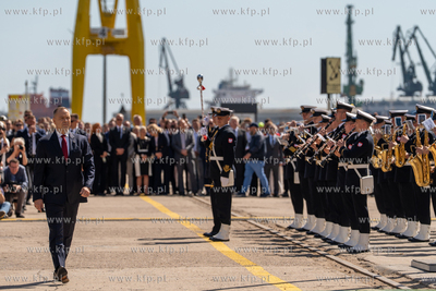 Stocznia Marynarki Wojennej PZG w Gdyni. Uroczystość...