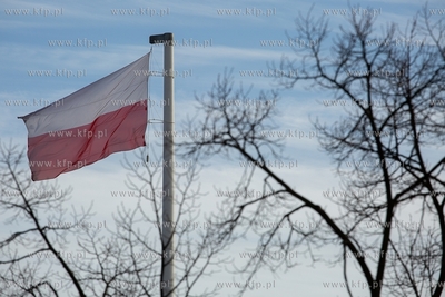 Gdańsk. Flaga Polski na Górze Gradowej. 24.03.2019...