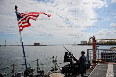 Nabrzeze francuskie portu w Gdyni. Robocza wizyta amerykanskiej...