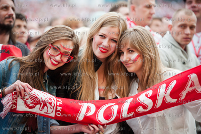 Gdansk. Strefa Kibica na Placu Zebran Ludowych gdzie...