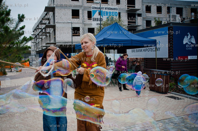 Gdansk. Budowa Osiedla Wolne Miasto Gdansk przy ulicy...