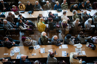 Gdansk. Siedziba NSZZ Solidarnosc. Sala Akwen. Spotkanie...