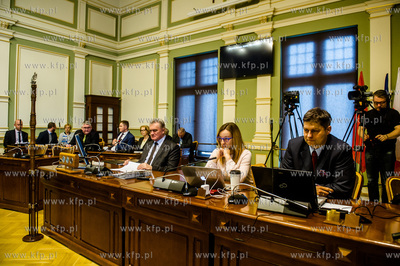 Gdansk. Nowy Ratusz. XXXIV Sesja Rady Miasta Gdanska....